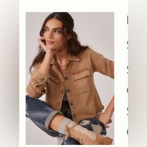 Pilcro classic shirt jacket color Gold size medium